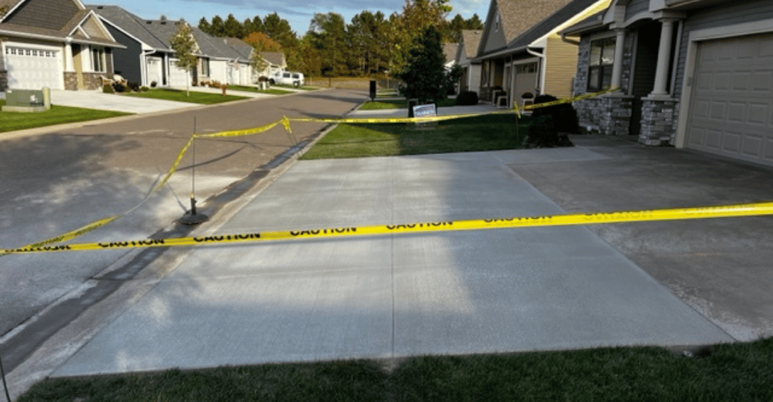 Concrete-driveways with an apron
